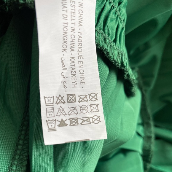 ZARA Faux Leather Peplum Smocked Bodice Top NEW - Picture 10 of 11